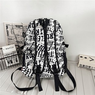 Letter School Backpacks Cool Backpack Nylon Printin Mens