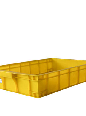 筑采周转箱长方形塑料箱物流箱整理箱塑胶箱箱外640X430X115黄色1