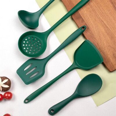 Cookware Silicone Spatula Heat Resistant Green Cooking