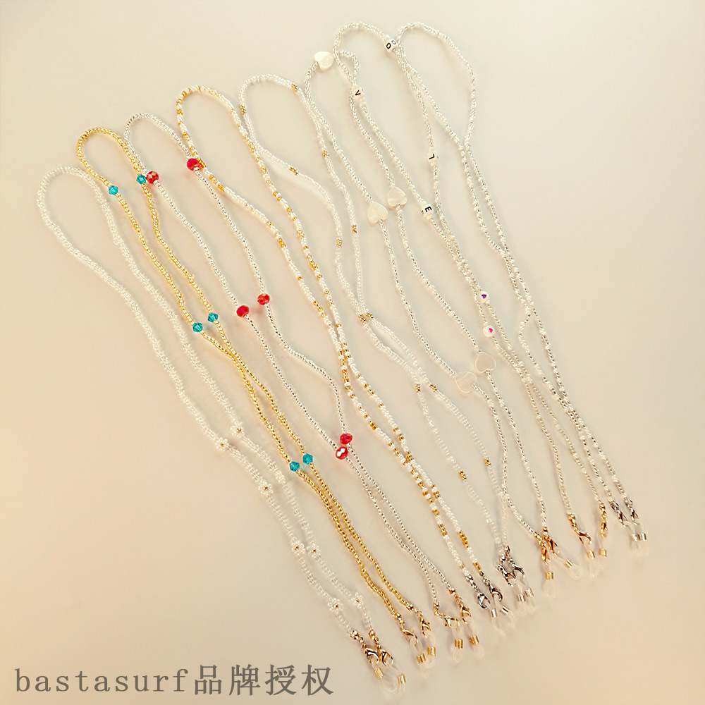European and American Jewelry transparent beads woven love