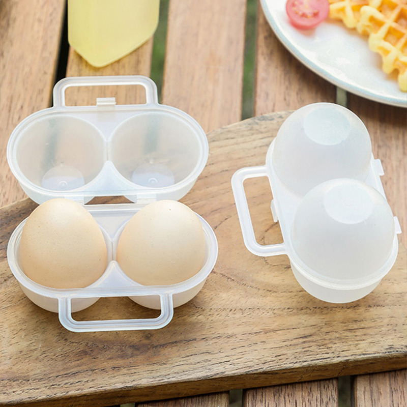 便携户外鸡蛋盒食品级塑料分装蛋保护盒防震防摔旅行用小号鸡蛋托