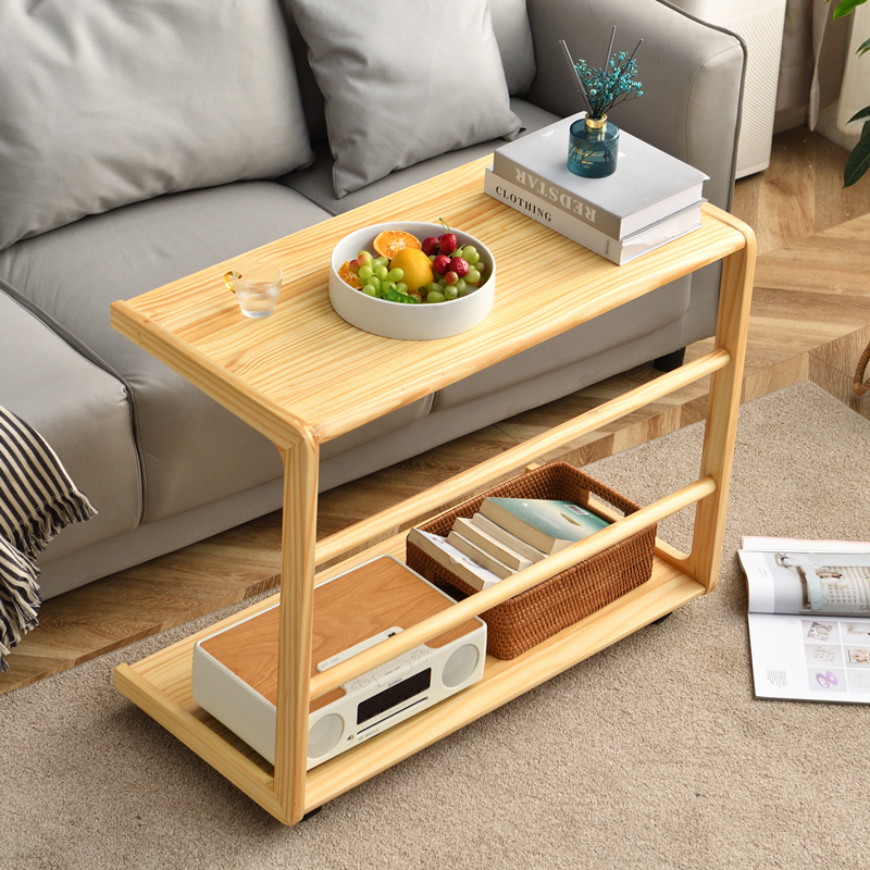 沙发边几移动小桌子床头角几床边桌小型实木方几小方桌小茶几迷你