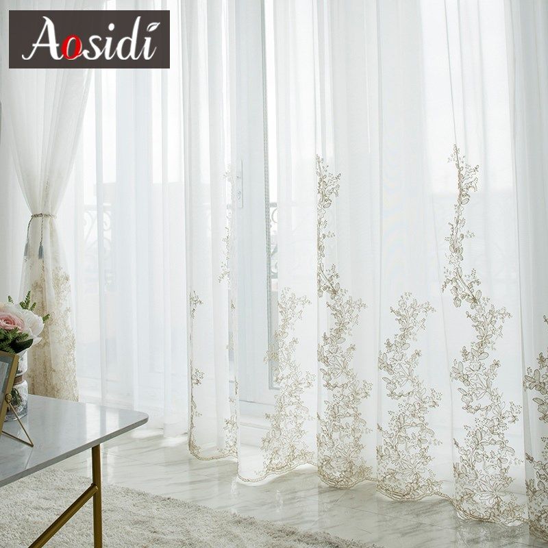 White Sheer Curtains For Living Room Modern Elegant Curtain