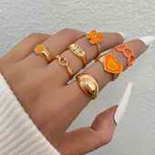 Gothic Chi Cute Aprilwell for Tai Set Punk Rings Women