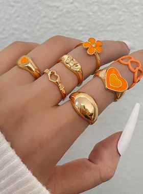 Aprilwell Cute Tai Chi Rings Set for Women Punk Gothic