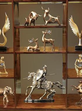 总经理办公室背柜摆件大型公司桌面工艺摄影多样式轻奢男生领导家