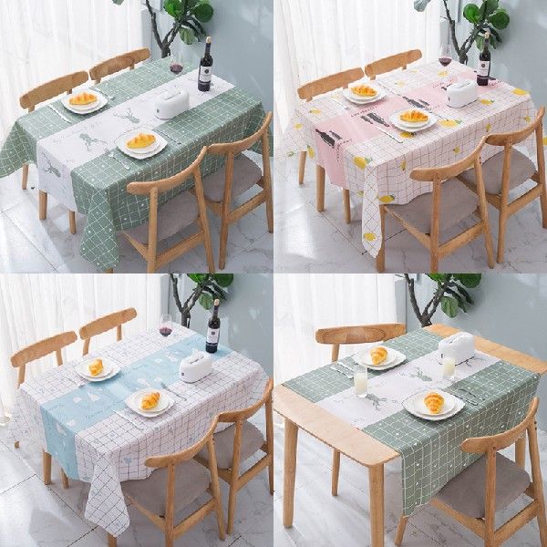 New Plaid Decorative Tablecloth Waterproof Oilproof Kitchen