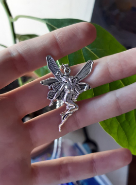 极速Vintage Fashion Statement Angel Fairy Pendant Necklace F