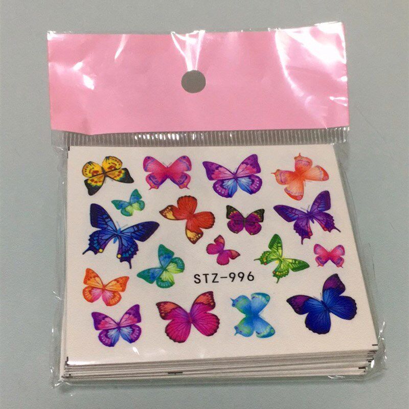 30 pcs/set Butterfly Nail Stickers  New Year Foil Snake Ang