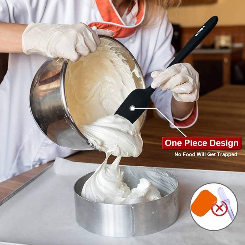 Food Grade Non Stck Butter Cookng Slcone Spatula Set Hea