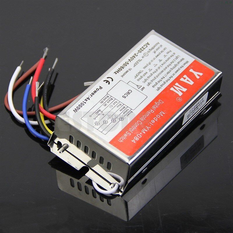 4 Ways Remote Control ON/OFF AC 220V Digital Switch Control