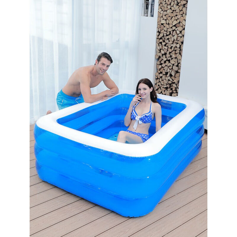 充气浴缸超大号两米加厚大人洗澡盆家用双人折叠塑料全身可坐躺泡