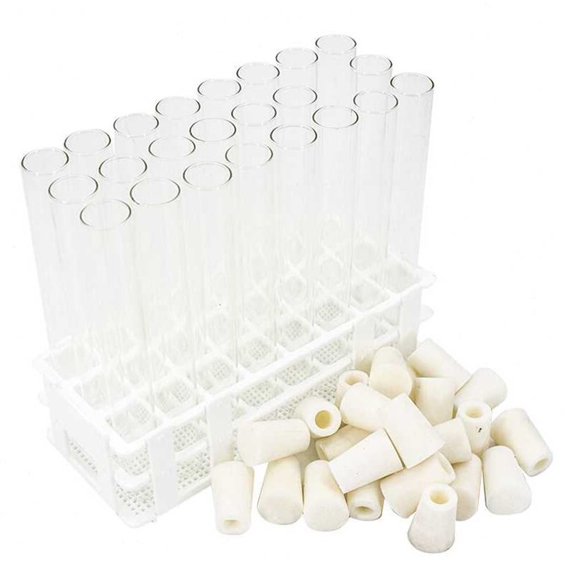 冰禹BY2466试管架试管刷组合玻璃试管套装24个试管24个硅胶塞1