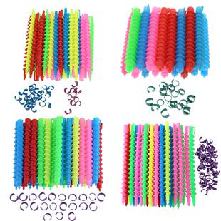18/26/30/35PCS Plastic Hair Perm Rods Long Spiral Hair Perm