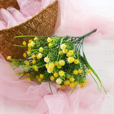 1 Bundles Artificial Flowers Plastic Fake Plants Gypsophila