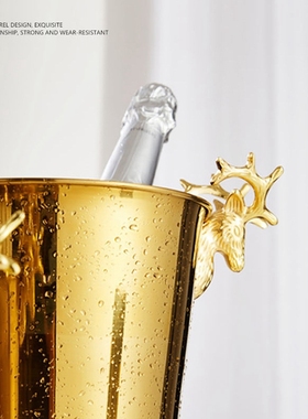 Ice Champagne Bucket Deer Head Wine Chiller Bottle Ice Barre