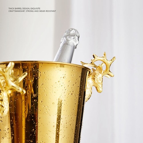 Ice Champagne Bucket Deer Head Wine Chiller Bottle Ice Barre
