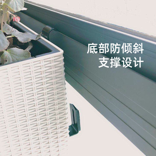 挂在窗户上的花盆阳台窗户花架窗沿挂式花盆长方形窄窗户卡槽挂架