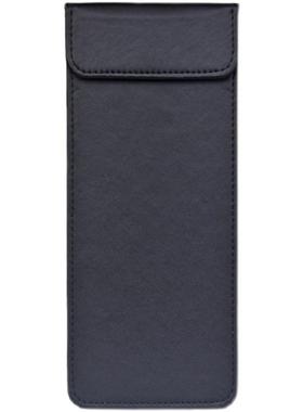 黑色皮质收银夹理髲店流水埋单帐单夹吸磁饭厅买单夹结帐本票据夹