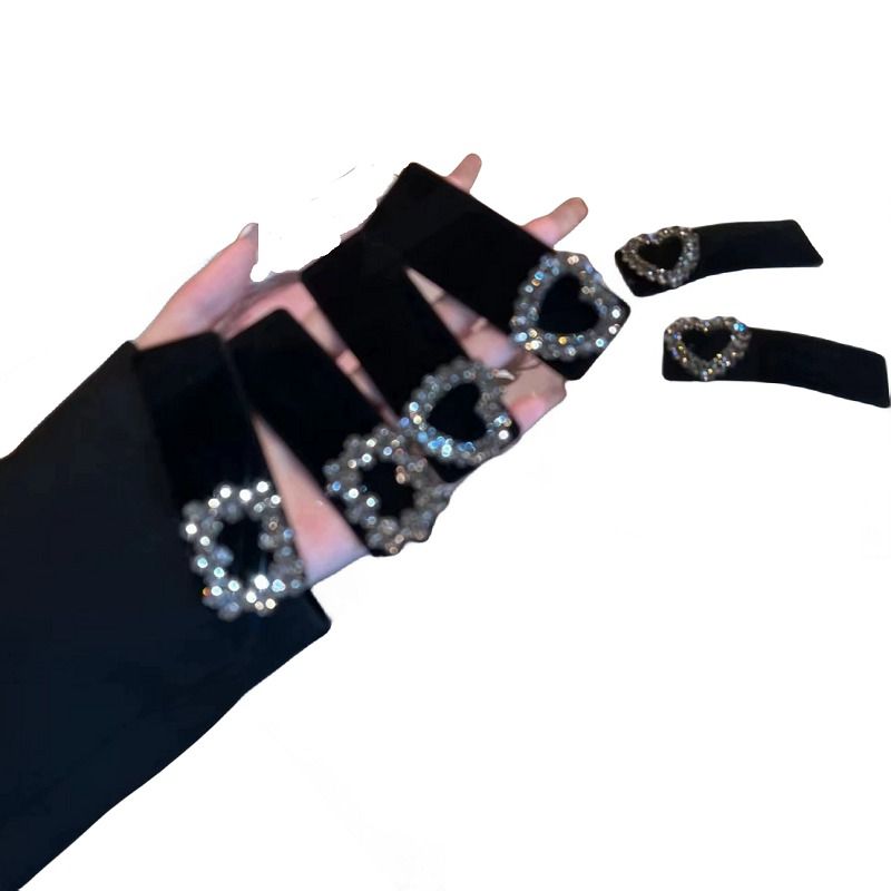 秋冬复古黑色发夹女侧边浏海夹时尚水钻BB夹后脑勺碎发整理神器