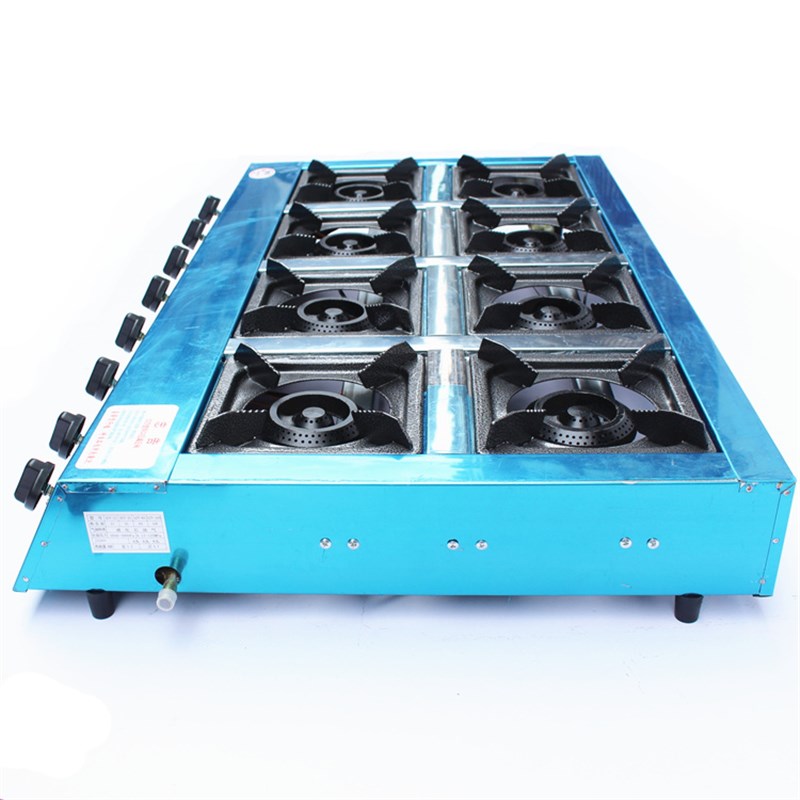 新品黑花煲仔炉商用 多头瓦斯炉饭店砂锅灶 8头蜂窝炉头 酒店天然