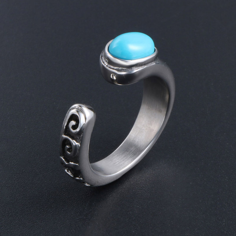 Jewelry titanium steel retro personality exotic three color