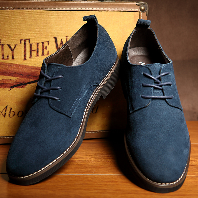 ROXDIA plus size 39-48 genuine leather men casual flats wate