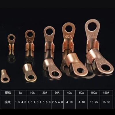 开口鼻100A OT-10A20A30A60A80A200铜接线端子 铜接头线耳 铜接线