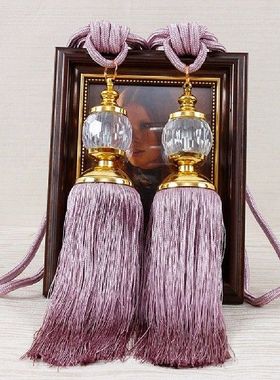 1 Pair Luxury Curtain Holdbacks Rope Tie Backs Tassel