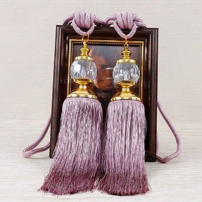 1 Pair Luxury Curtain Holdbacks Rope Tie Backs Tassel