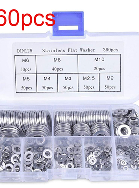360/180pcs Stainless Steel Sealing Solid Gasket Washer M2 M2