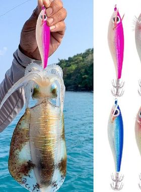 Wood Shrimp Fishing Lure 10cm 10g Cuttlefish Bait