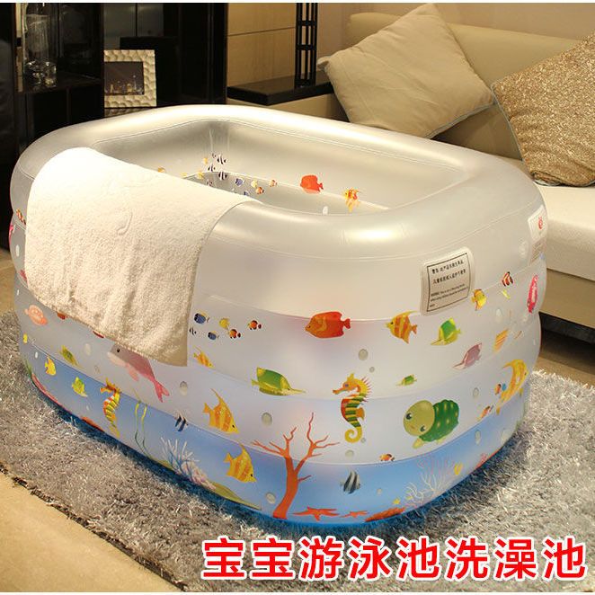 婴儿游泳池恒温家用大号可折叠儿童充气玩水池宝宝洗澡桶成人浴缸