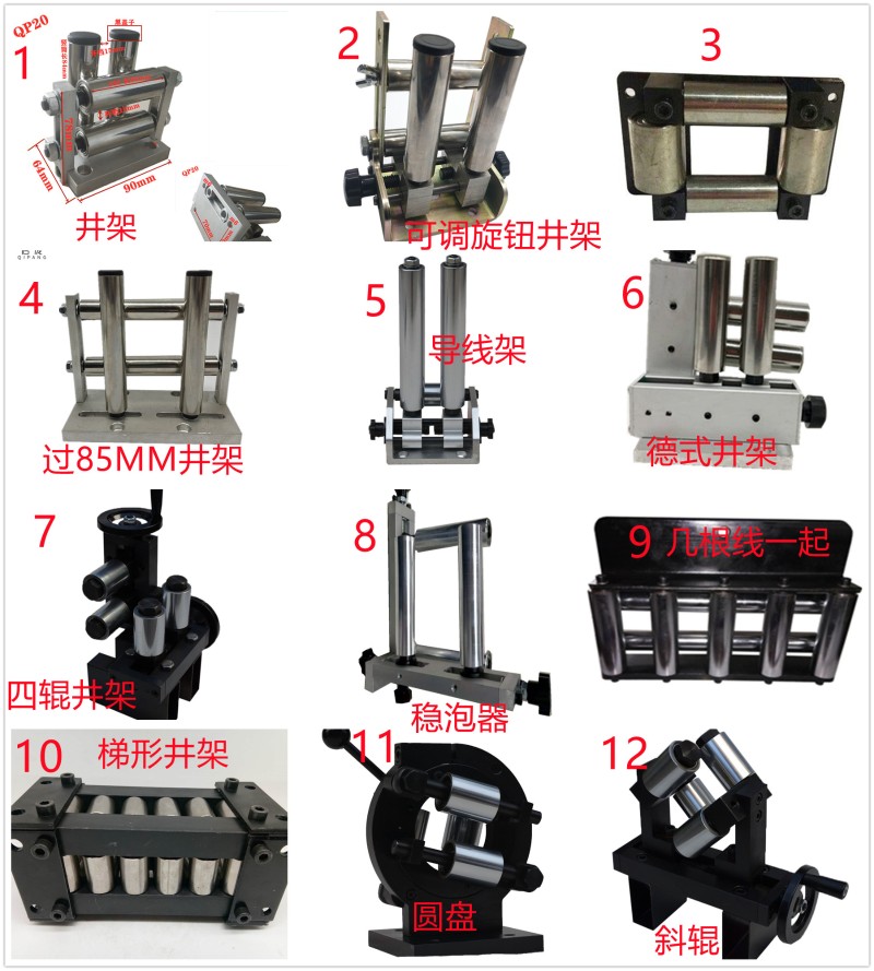 四筒式排线架光杆排线器配件收线机GP20光杆排线器导线架井字轮