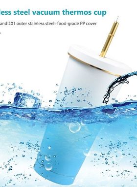 750ml Water Bottle Doublelayer Straw Vehicle Kettle