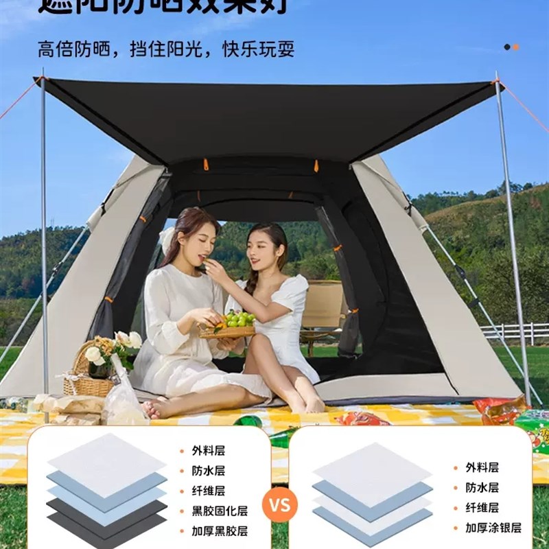 camp camping tent quick open outdoor waterproof big tents