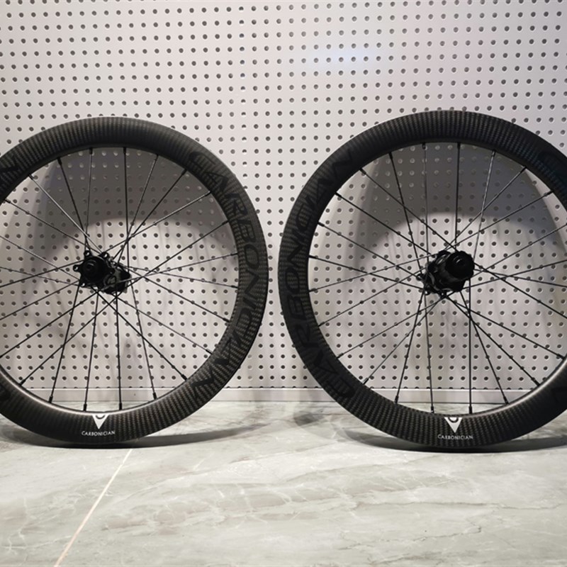 卡本仙 碳纤维轮组20寸406碟刹 自行车折叠车改装100/135六钉轮组