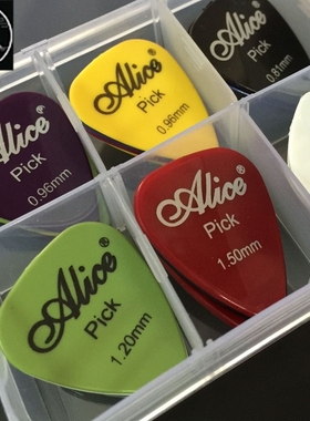 40 guitar picks 1 box case Alice acoustic electric bass pic