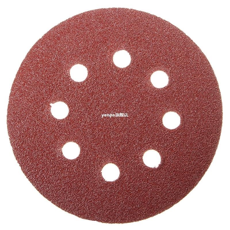 100Pcs 5in Sander Disc 60/80/100/120/240 Grit Sandpaper Shee