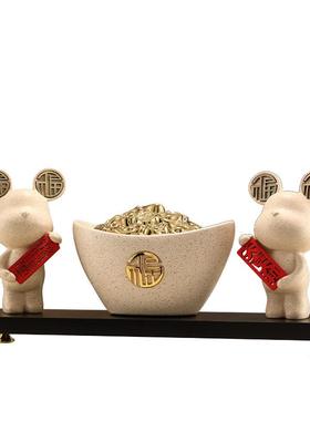 新品暖居乔迁新家摆件高档次2024款送人家用玄关电视柜酒柜装饰物