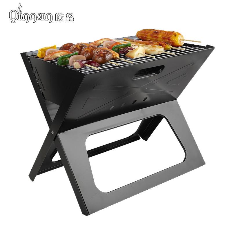 1烧烤炉便携式X型折叠户外烧烤架折叠家用烧烤全套工具配件