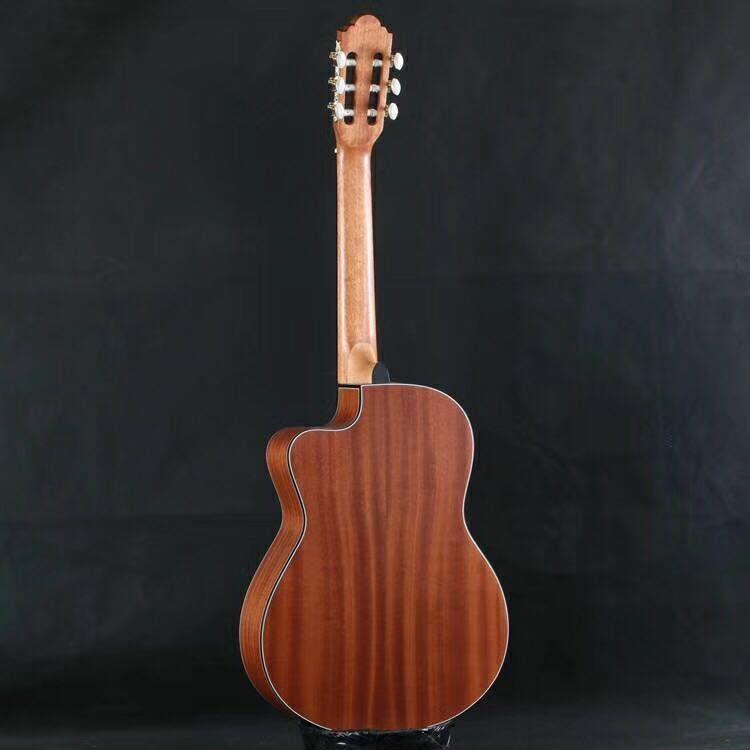 吉他厂家36/39寸缺角古典吉他云杉沙比利胡桃木哑光guitar