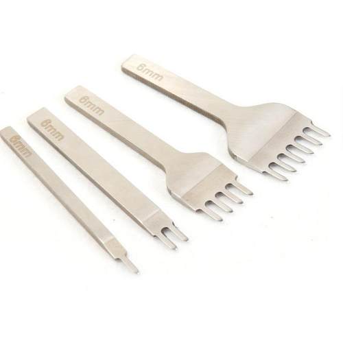 皮革打孔工具菱斩皮革打孔器普通白钢菱斩5mm/6mm间距