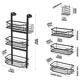 浴室收纳架多层门后挂篮壁挂式 整理用具可调节卫生间置物架