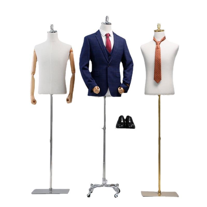 男模特道具半全身西装模特架子展示架服装店橱窗男装韩版假人模型