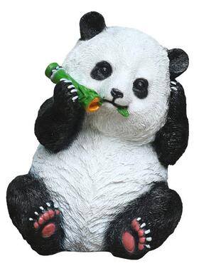 厂家直销树脂仿真熊猫摆件庭院花园装饰户外动物草坪园林景观雕塑