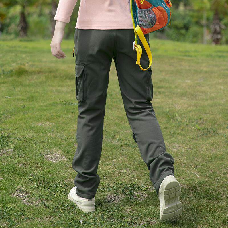 冲锋裤女式秋冬季加绒加厚户外软壳防风防水抓绒防寒摇粒绒登山裤