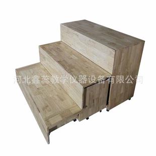 学校可移动推拉实木合唱台指挥台演讲台合唱台阶三层可伸缩折叠