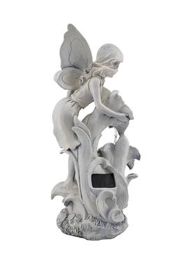 美式田园风太阳能花仙子太阳能树脂工艺品花园庭院别墅装饰小夜灯