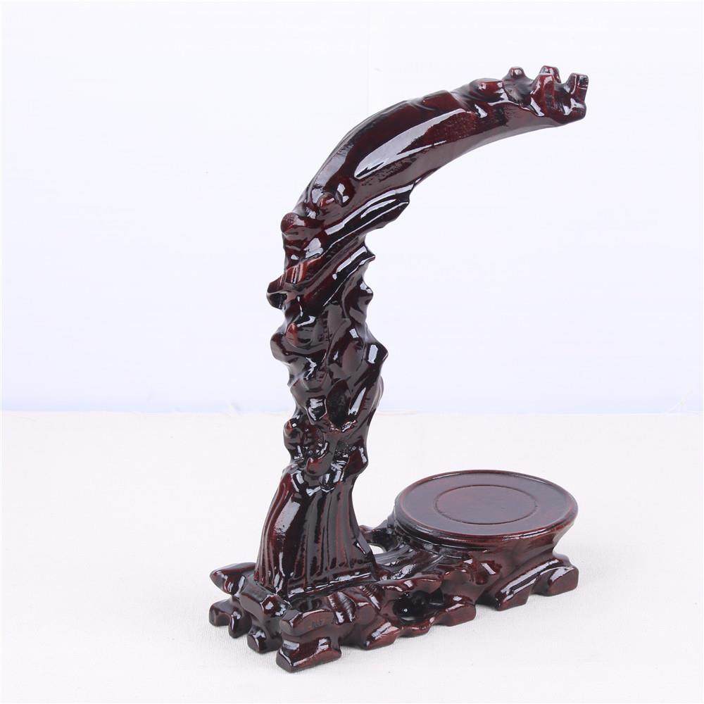 红木工艺品根雕随形吊玉架挂玉架首饰展示架实木质饰品装饰架底座